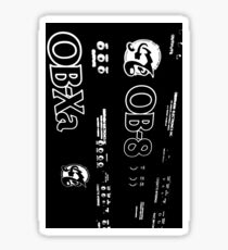 Black ObieWan Graphic Sticker