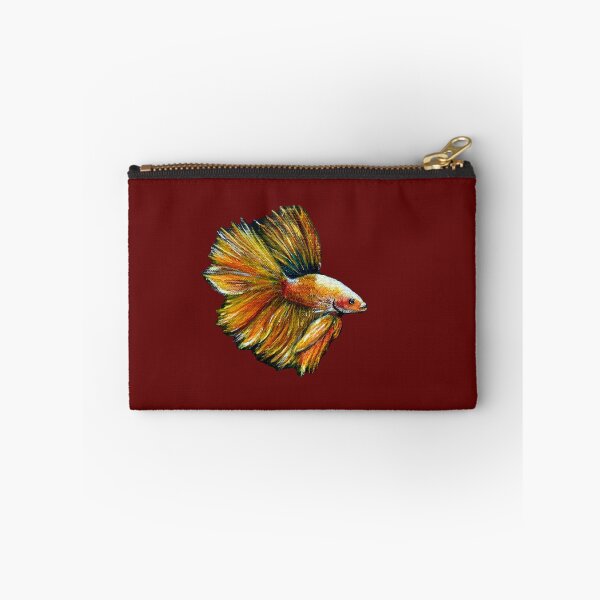 Item preview, Golden Siamese Fighting Fish (Crimson Background) designed and sold by Sarah Girard.