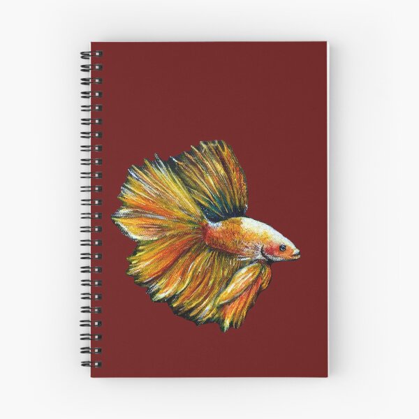 Item preview, Golden Siamese Fighting Fish (Crimson Background) designed and sold by Sarah Girard.