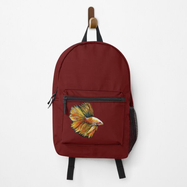 Item preview, Golden Siamese Fighting Fish (Crimson Background) designed and sold by Sarah Girard.