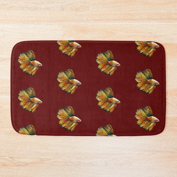 Item preview, Golden Siamese Fighting Fish (Crimson Background) designed and sold by Sarah Girard.
