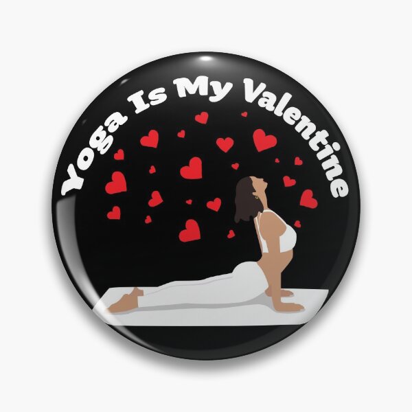Item preview, Yoga Is My Valentine Illustration with Red Hearts for Yoga Love designed and sold by KLINESTORE.