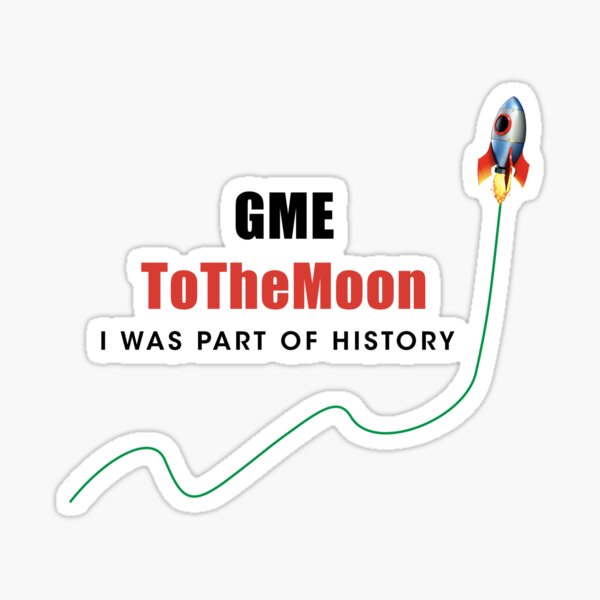 Item preview, GME to the moon | Gamestop designed and sold by designdot.