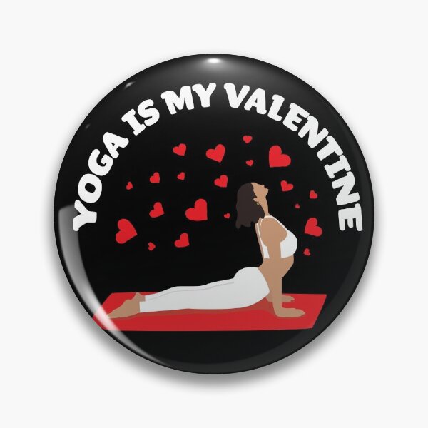 Item preview, Yoga Is My Valentine Illustration with Red Hearts for Yoga Love designed and sold by KLINESTORE.