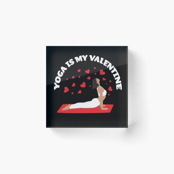 Item preview, Yoga Is My Valentine Illustration with Red Hearts for Yoga Love designed and sold by KLINESTORE.
