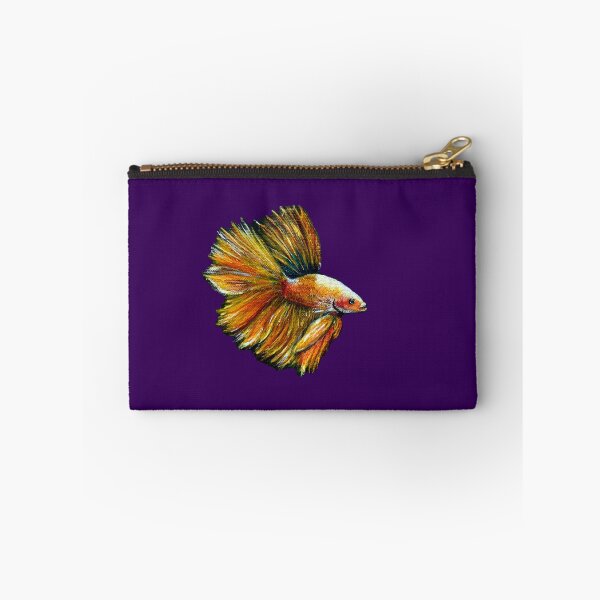 Item preview, Golden Siamese Fighting Fish (Purple Background) designed and sold by Sarah Girard.