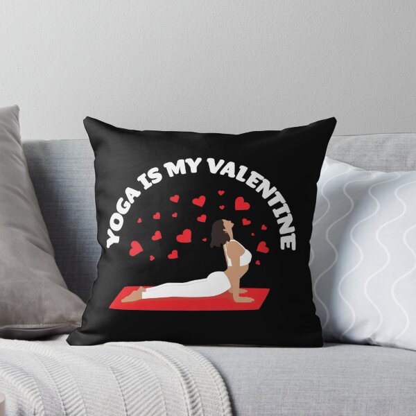 Item preview, Yoga Is My Valentine Illustration with Red Hearts for Yoga Love designed and sold by KLINESTORE.