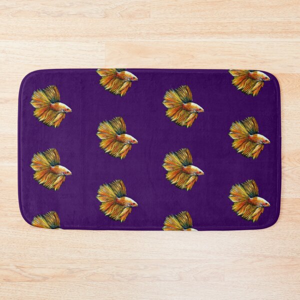 Item preview, Golden Siamese Fighting Fish (Purple Background) designed and sold by Sarah Girard.