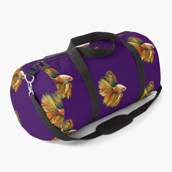 Item preview, Golden Siamese Fighting Fish (Purple Background) designed and sold by Sarah Girard.