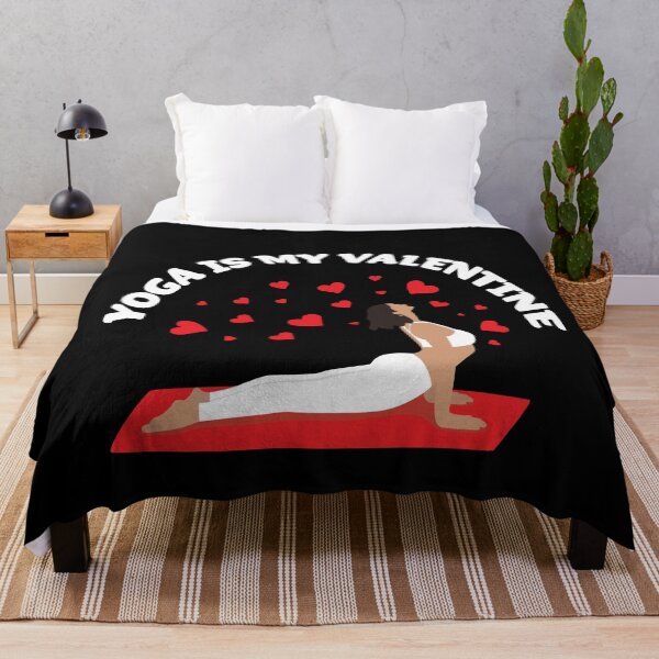 Item preview, Yoga Is My Valentine Illustration with Red Hearts for Yoga Love designed and sold by KLINESTORE.