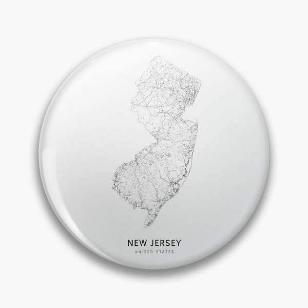 Item preview, New Jersey State Map 2 Art Print by LandSartprints designed and sold by LandSartprints.