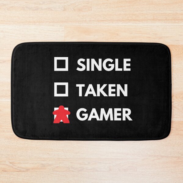 Item preview, Single Taken Tabletop Gamer White Text Red Meeple designed and sold by JEL-Designs.
