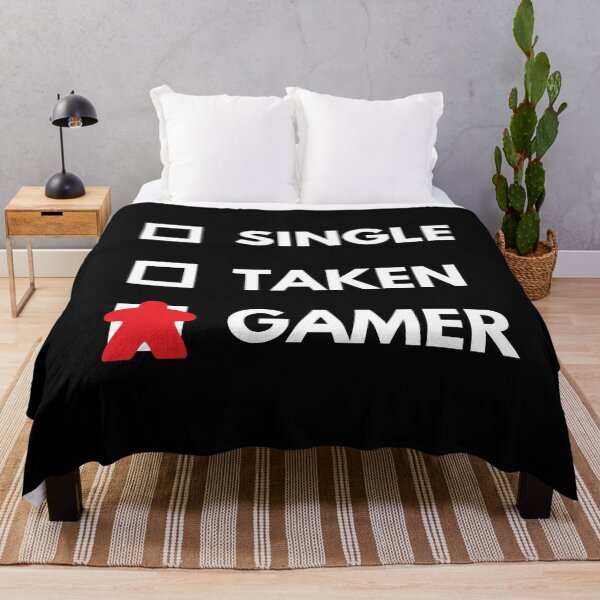 Item preview, Single Taken Tabletop Gamer White Text Red Meeple designed and sold by JEL-Designs.