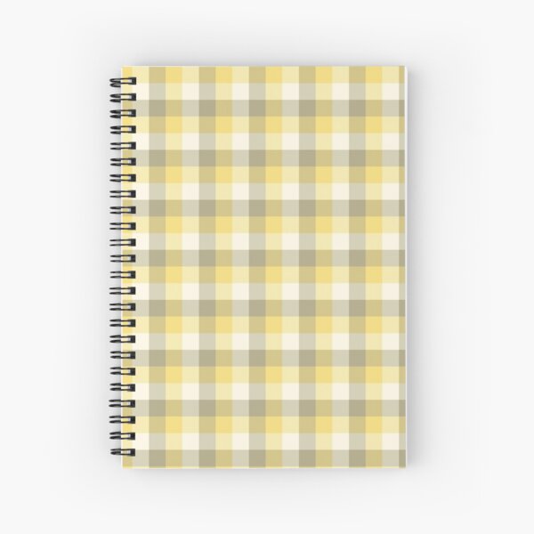 Yellow Tartan Spiral Notebook
