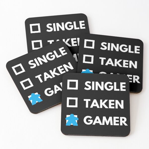 Item preview, Single Taken Tabletop Gamer White Text Blue Meeple designed and sold by JEL-Designs.