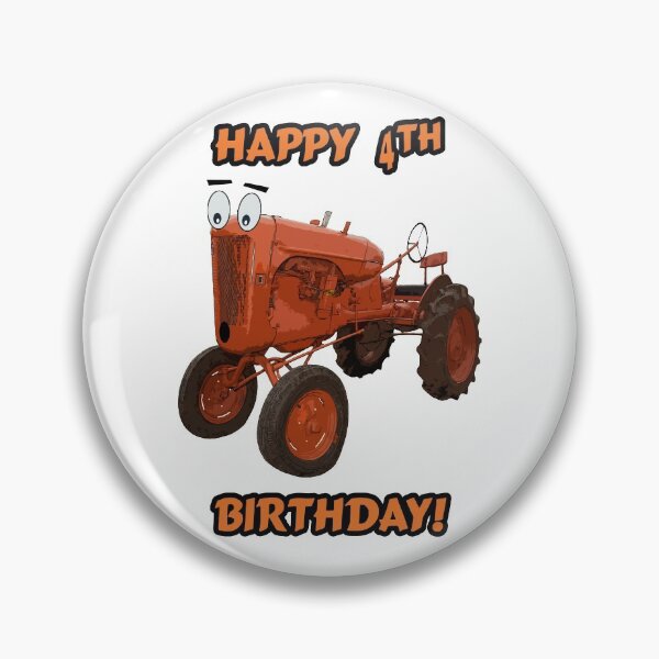 Item preview, Happy 4th Birthday Tractor design designed and sold by SEADOGPRINTS.
