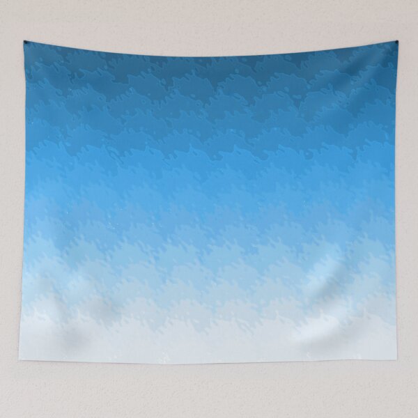 Aperçu de l'œuvre Hombre dans un motif d'écailles bleues horizontales créée et vendue par AMGImpressions.