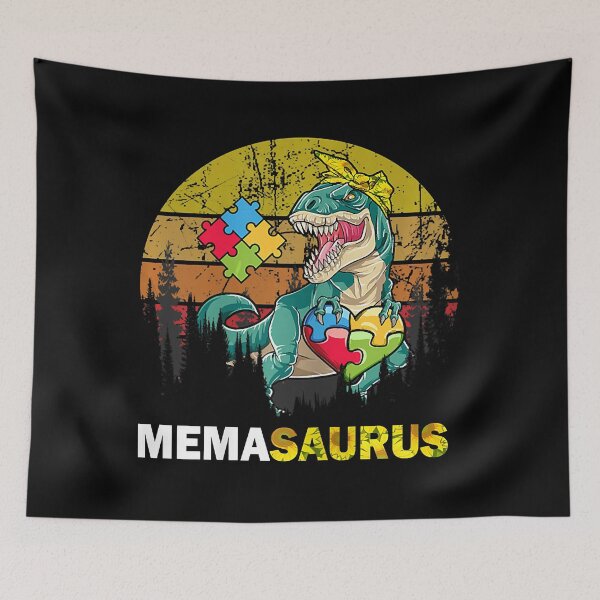 Item preview, Womens Mema Saurus Auntsaurus Autism Awareness Dinosaur Sunflower  designed and sold by margarettil63.