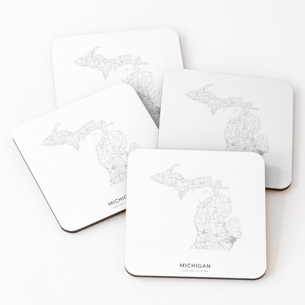 Item preview, Michigan State Map 2 Art Print by LandSartprints designed and sold by LandSartprints.