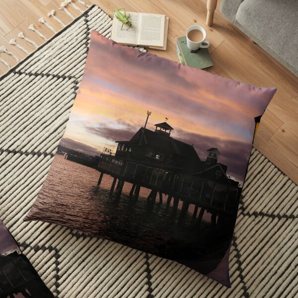 #Evening #view from the #waterfront at Seaport Village, San Diego, #California. #SeaportVillage #SanDiego #EveningView Floor Pillow