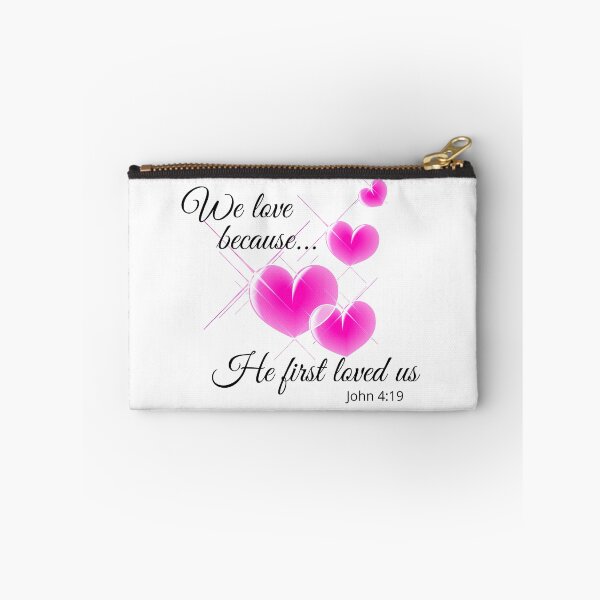 Item preview, We love because he first loved us, bible verses, christian art, funny christian design, christian gifts, designed and sold by prteacool.