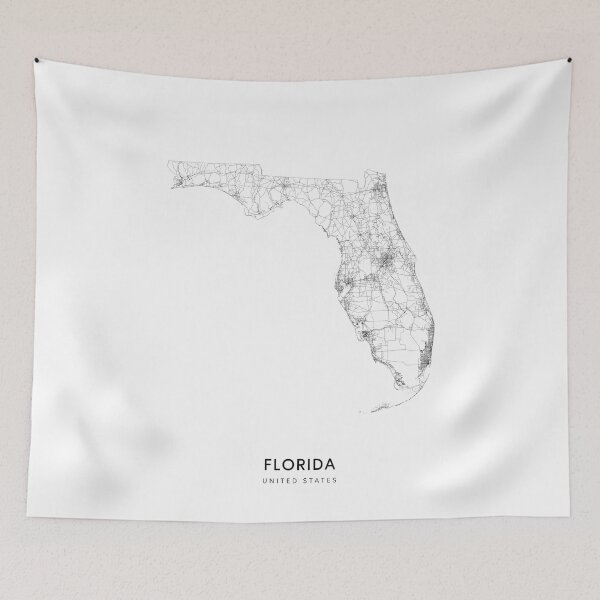 Item preview, Florida State Map 2 Art Print by LandSartprints designed and sold by LandSartprints.
