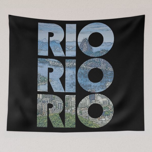 Item preview, Rio de Janeiro, Brasil/Brazil RIO Cityscape Repeating Pattern designed and sold by CrabbyLobster.