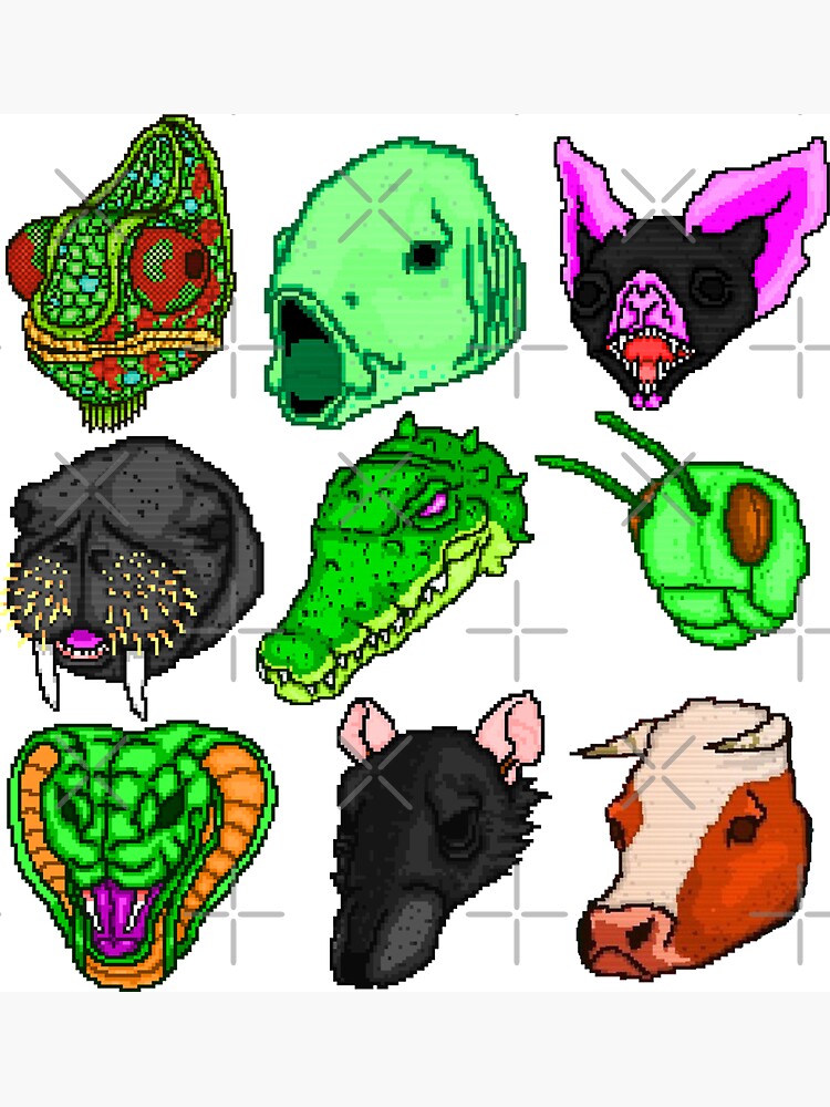 Paquete de pegatinas de mascarillas de Hotline Miami Imán