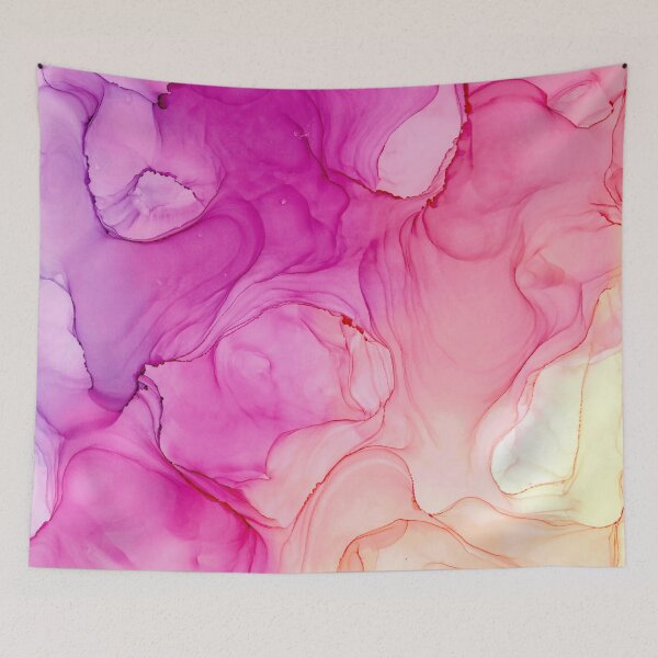 Item preview, Pink, Purple, Orange Abstract 127 Alcohol Ink Painting by Herzart  designed and sold by herzart.