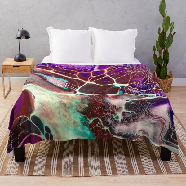 Item preview, Galaxy with Aqua Fluid Pour Art designed and sold by Rachel Pile.