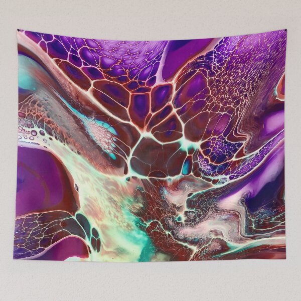 Item preview, Galaxy with Aqua Fluid Pour Art designed and sold by Rachel Pile.