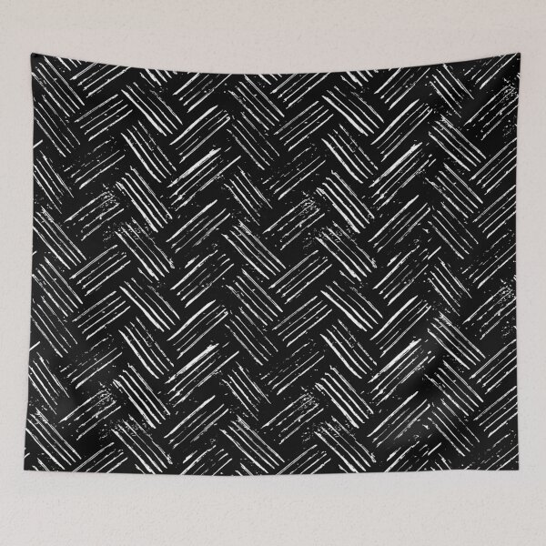 Item preview, Black and White Minimalistic Strokes Pattern designed and sold by byallieforyou.