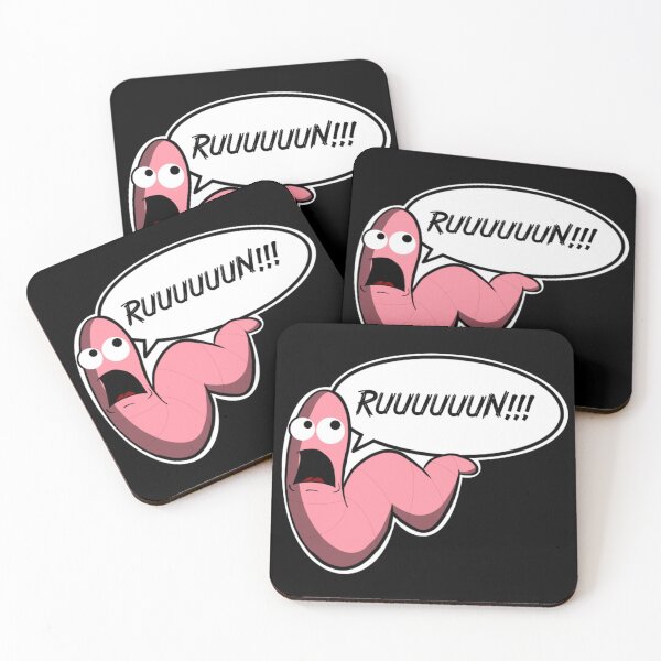 Item preview, Screaming worm running from fisherman Funny Fishing designed and sold by YomeHayin.
