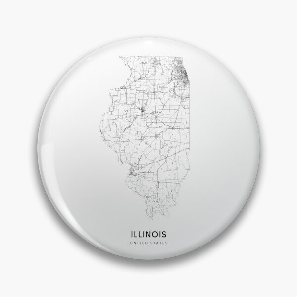 Item preview, Illinois State Map 2 Art Print by LandSartprints designed and sold by LandSartprints.