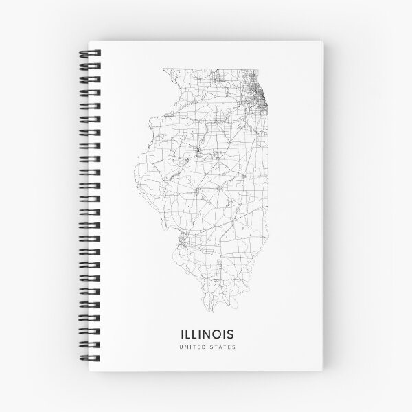 Item preview, Illinois State Map 2 Art Print by LandSartprints designed and sold by LandSartprints.
