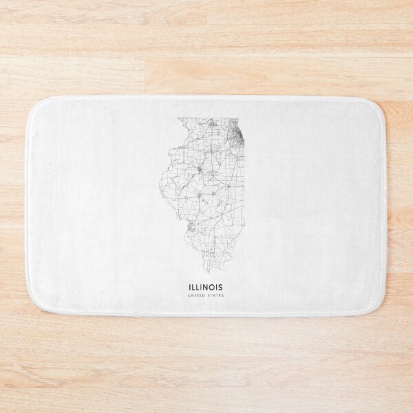 Item preview, Illinois State Map 2 Art Print by LandSartprints designed and sold by LandSartprints.