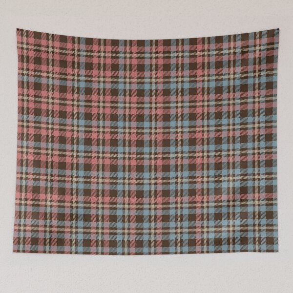 Item preview, Tartan - Pink, Blue and Dust on a brown background designed and sold by lents.
