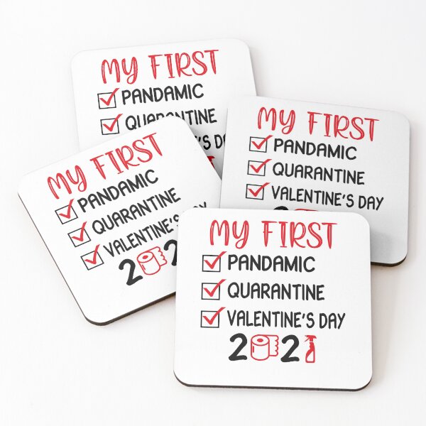 Item preview, My first Pandemic Quarantine Valentines Day funny gift for women men boys girls kids designed and sold by LYSandCo.