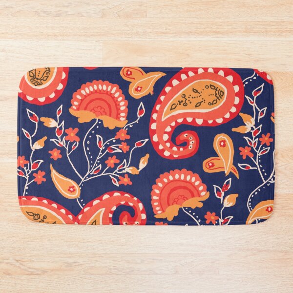 Item preview, Orange and Blue Paisley designed and sold by astrobiologist.
