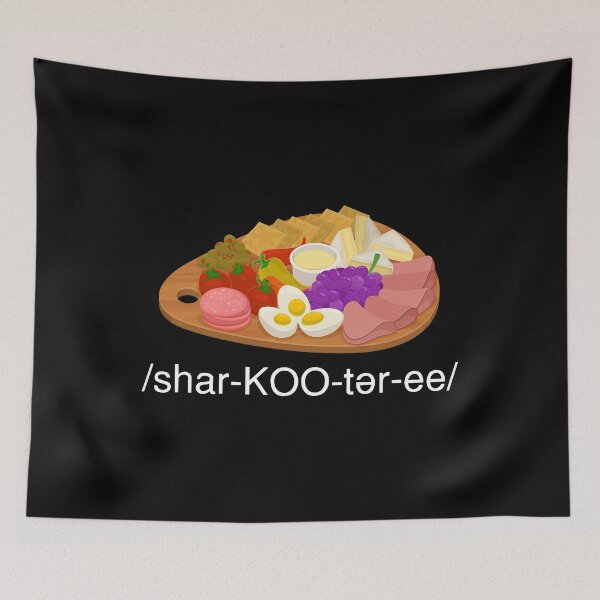 Item preview, French Pronunciation Charcuterie Cheese Board graphic designed and sold by jakehughes2015.