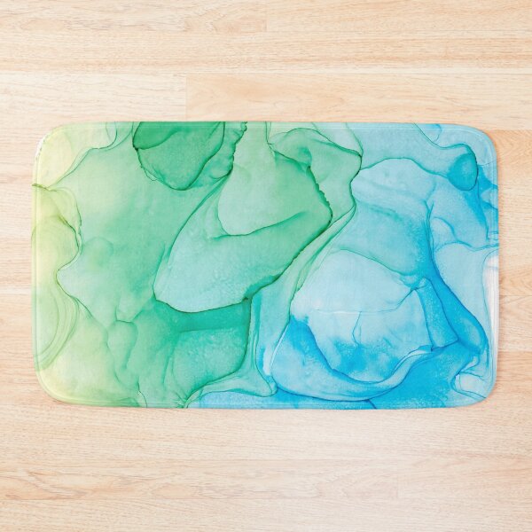 Item preview, Yellow Green Blue Abstract 127 Alcohol Ink Painting by Herzart Modern  designed and sold by herzart.