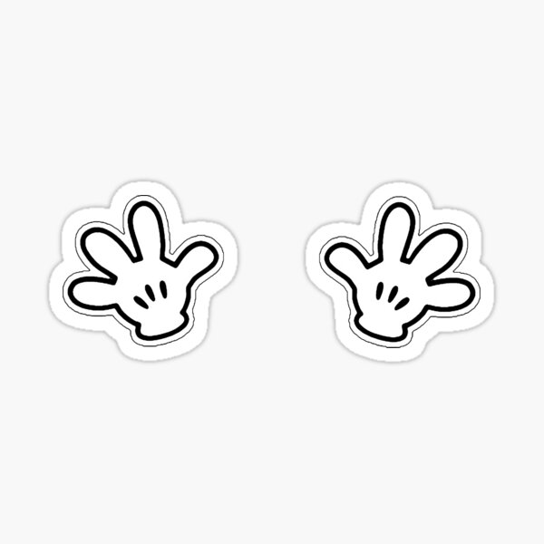 Naughty White Hands Sticker