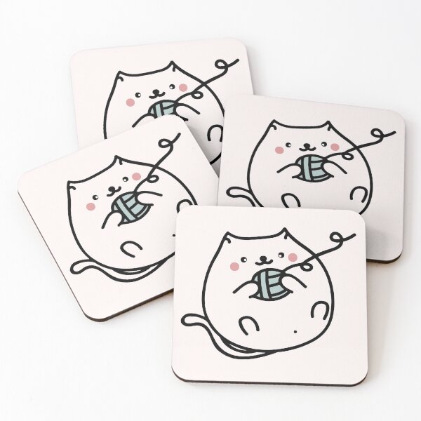 Item preview, Cute Cat Playing with wool designed and sold by notasimp.