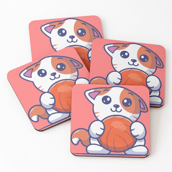 Item preview, Cute Cat Playing Basketball designed and sold by Cutefy.
