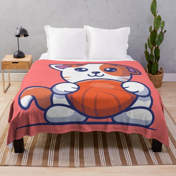 Item preview, Cute Cat Playing Basketball designed and sold by Cutefy.