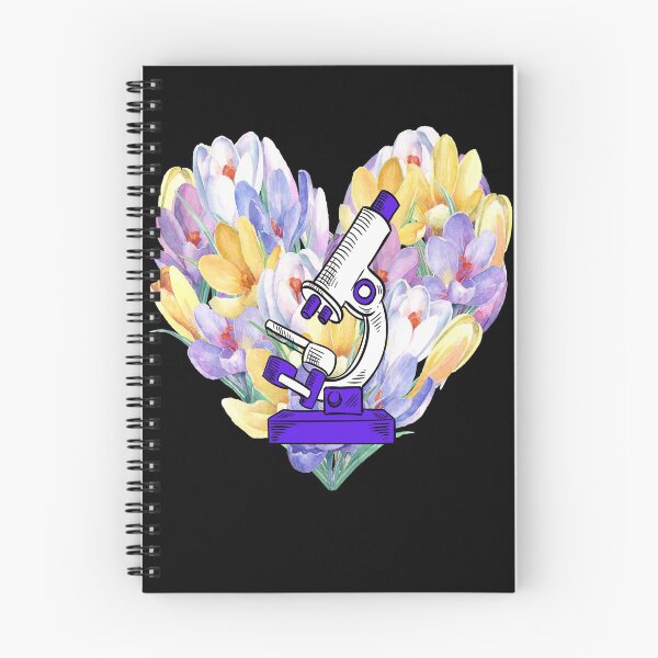 Item preview, CROCUS FLOWER HEART MICROSCOPE MEDICAL LABORATORY SCIENTIST designed and sold by Hippiesole.