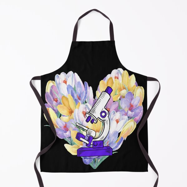 Item preview, CROCUS FLOWER HEART MICROSCOPE MEDICAL LABORATORY SCIENTIST designed and sold by Hippiesole.