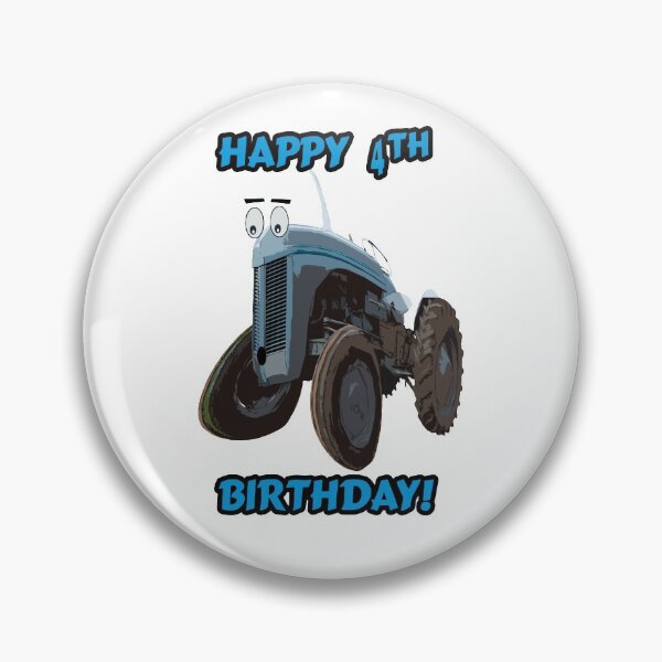 Item preview, Happy 4th Birthday Tractor design designed and sold by SEADOGPRINTS.