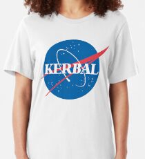 Kerbal Space Program NASA logo (large) Slim Fit T-Shirt