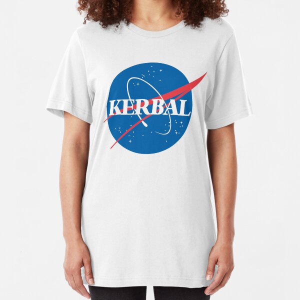 Kerbal Space Program NASA logo (large) Slim Fit T-Shirt